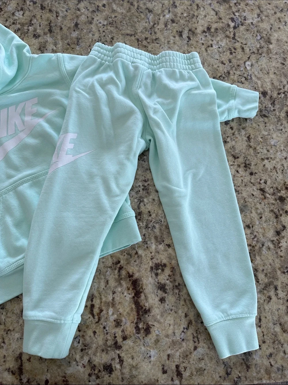 Nike Kids Mint Green Hoodie & Joggers Set - White Logo - Picture 7 of 9